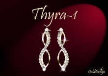 Thyra I - náušnice zlacené